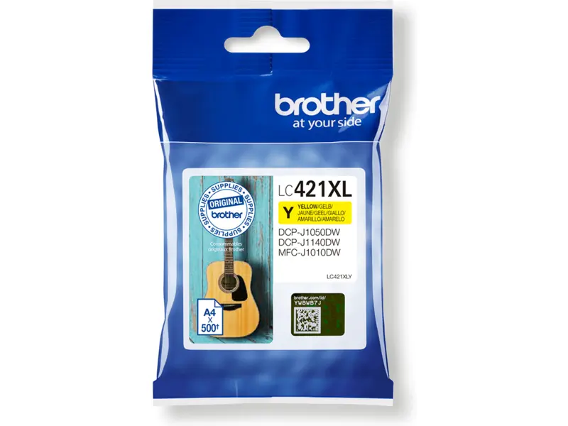 Brother LC-421XLY Ink Cartridge Yellow High Capacity - Brother ink or toner cartridge