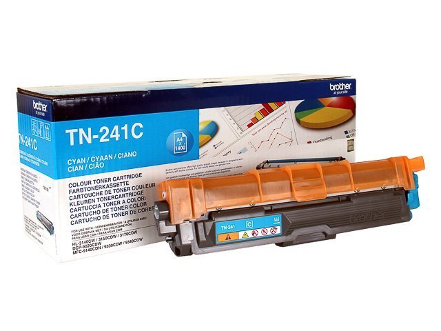 Brother TN 241C Toner cyan 1400 - TN241C - Brother ink or toner cartridge