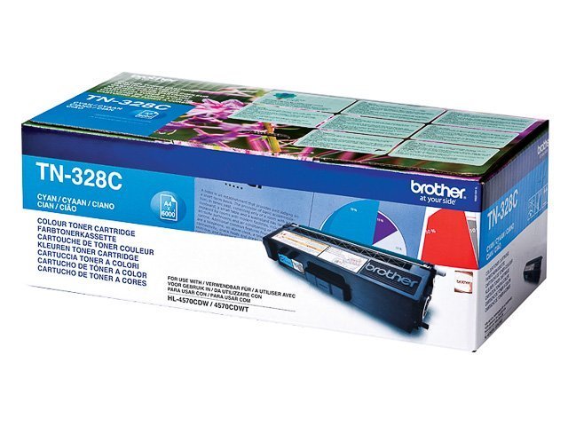 Brother TN 328C Toner cyan 6000pages - TN328C - Brother ink or toner cartridge