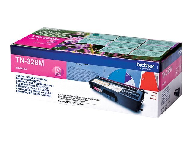 Brother TN 328M Toner magenta 6000 - TN328M - Brother ink or toner cartridge