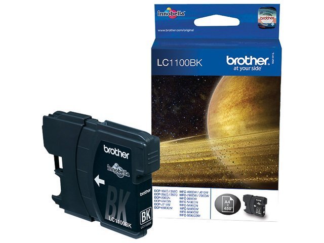 Cartouches Brother-LC1100BK ink black 450 -LC1100BK - Brother ink or toner cartridge
