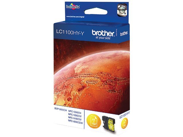 Cartouches Brother-LC1100HYY ink yellow 750 -LC1100HYY - Brother ink or toner cartridge