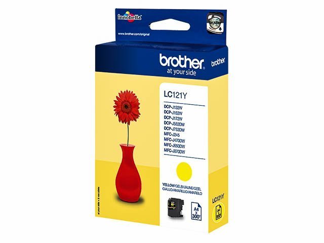 Cartouches Brother-LC121Y ink yellow 300pages -LC121Y - Brother ink or toner cartridge