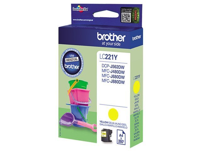 Cartouches Brother-LC221Y ink yellow 260pages -LC221Y - Brother ink or toner cartridge