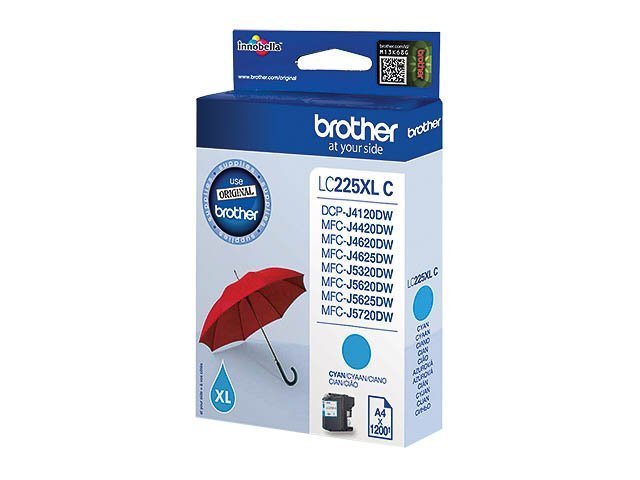 Cartouches Brother-LC225XLC ink cyan 1200 -LC225XLC - Brother ink or toner cartridge