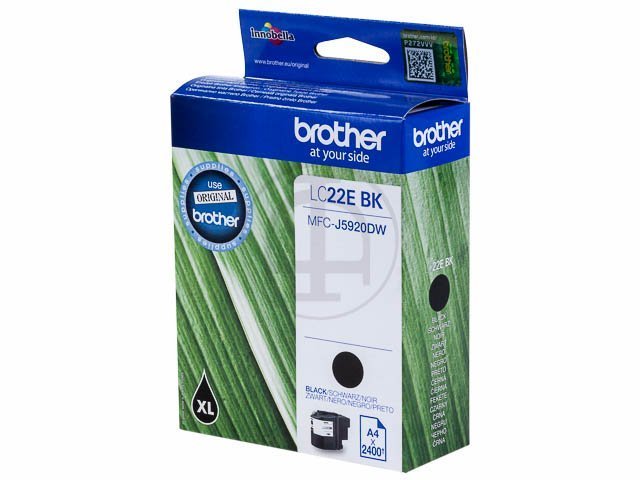 Cartouches Brother-LC22EBK ink black 2400pages -LC22EBK - Brother ink or toner cartridge