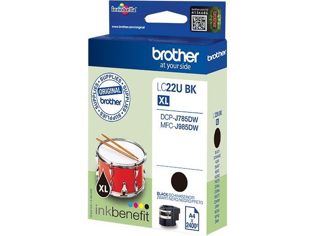 Cartouches Brother-LC22UBK ink black 2400pages -LC22UBK - Brother ink or toner cartridge