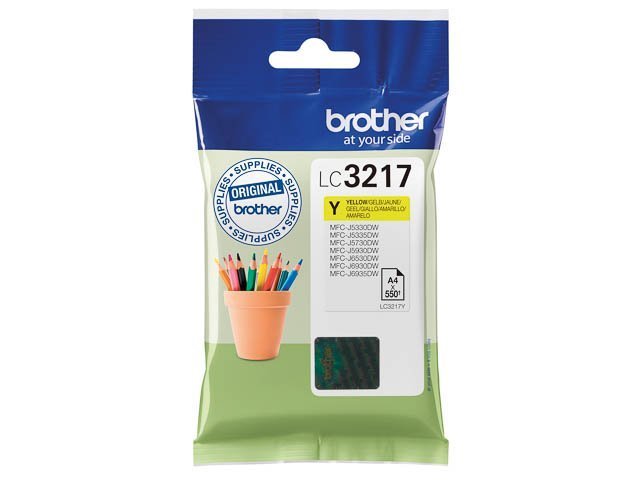 Cartouches Brother-LC3217Y ink yellow 550 -LC3217Y - Brother ink or toner cartridge