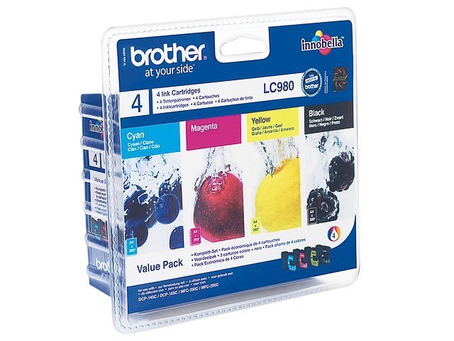 Cartouches Brother-LC980-VALBPDR ink (4) c-m-y-bk -LC980VALBPDR - Brother ink or toner cartridge