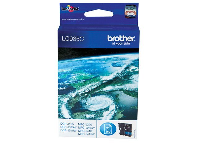 Cartouches Brother-LC985C ink cyan 260pages -LC985C - Brother ink or toner cartridge