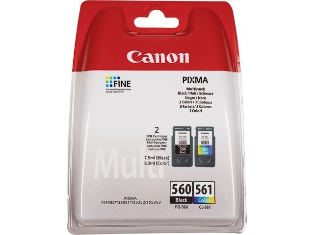 Cartouches Canon-PG560+CL561 Pixma TS TR BK+CL - Canon ink or toner cartridge