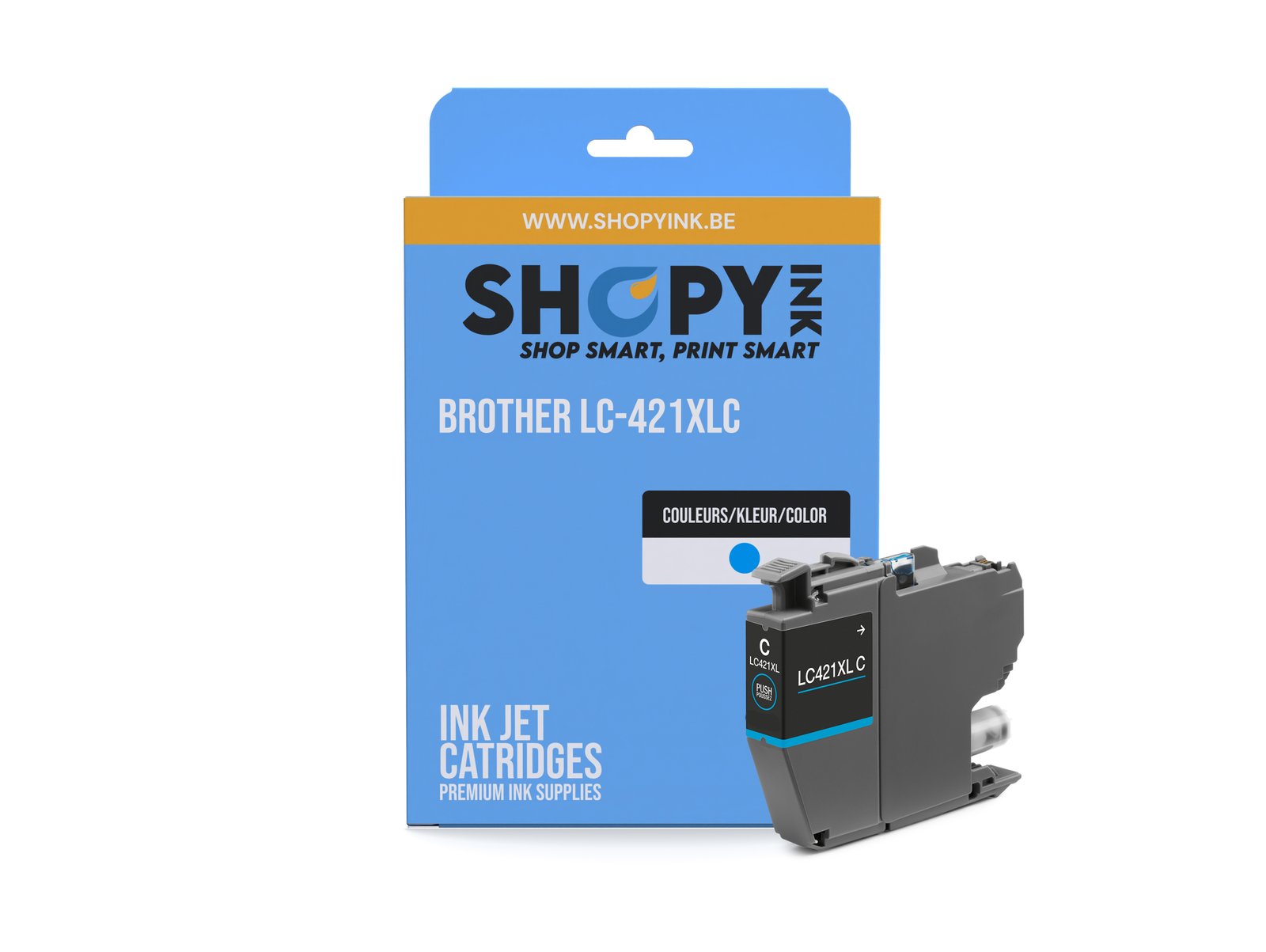 Cartouches compatible Brother LC-421XLC Cyan High Capacity