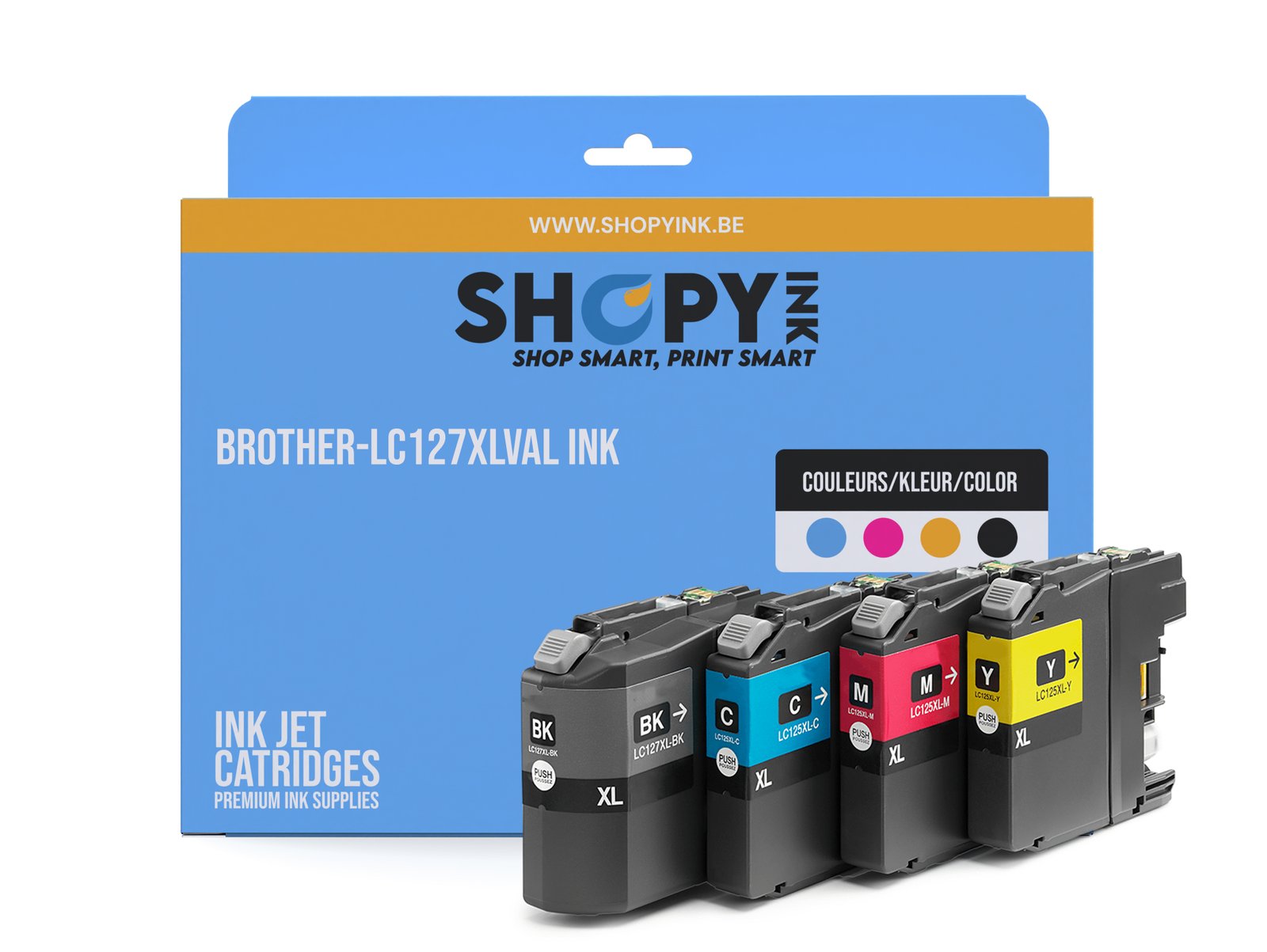 Cartouches compatible Brother-LC127XLVALBPDR ink (4) c-m-y-bk