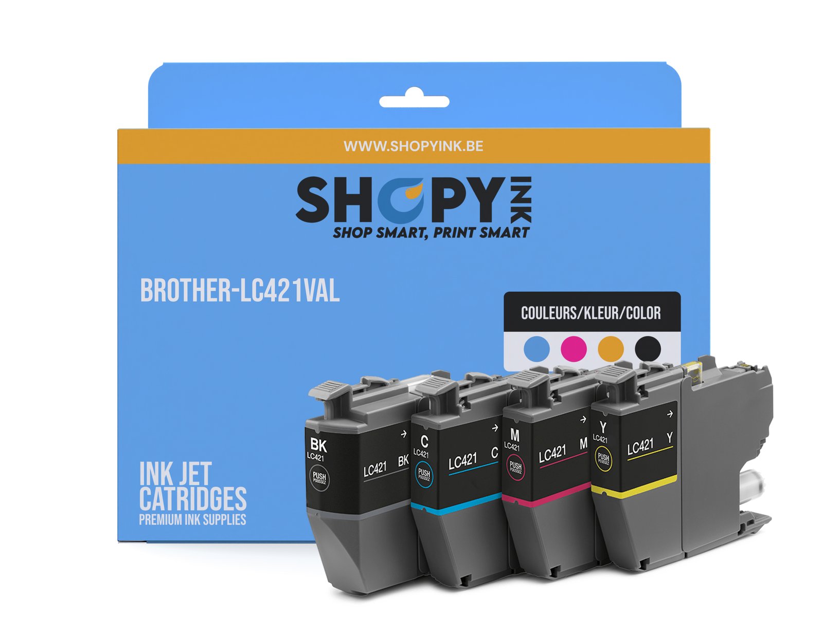 Cartouches compatible Brother-LC421VAL J/MFCJ ink (4) c-m-y-bk -LC421VAL