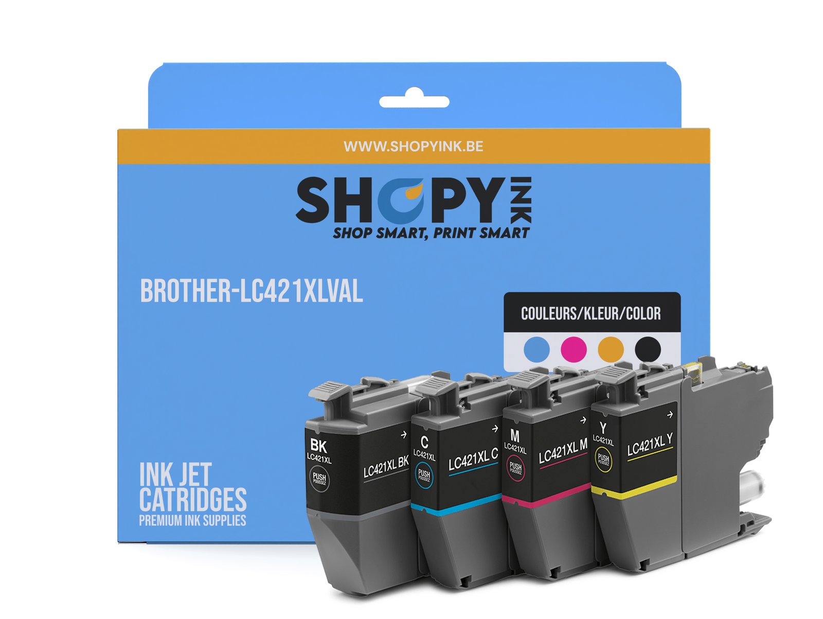 Cartouches compatible Brother-LC421XLVALJ/MFCJ ink (4) -LC421XLVAL