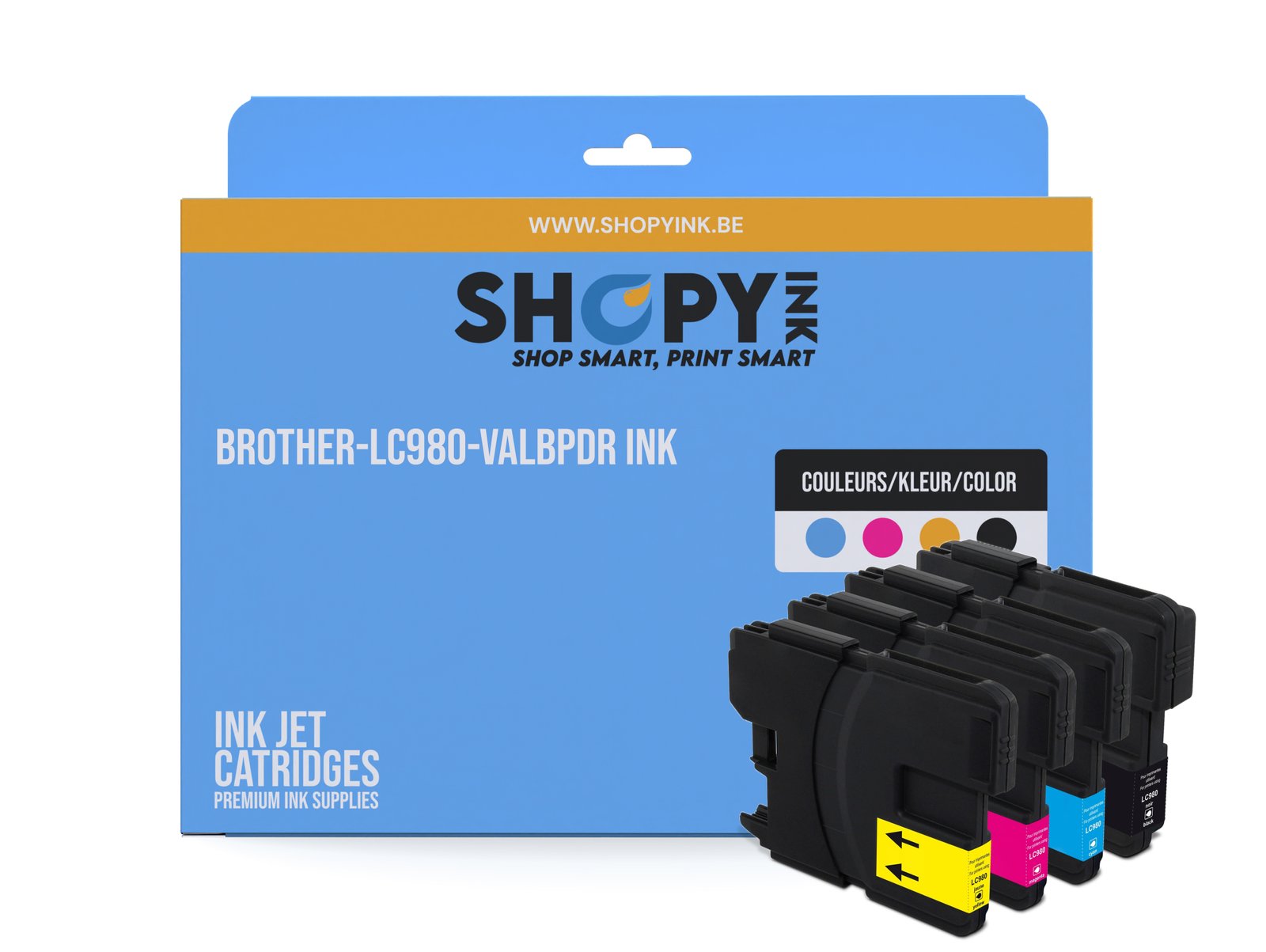 Cartouches compatible Brother-LC980-VALBPDR ink (4) c-m-y-bk -LC980VALBPDR