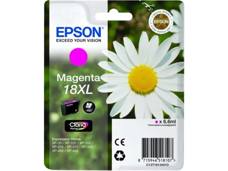 Epson 18XL (C13T18134012) Ink Cartridge Magenta High Capacity - Epson ink or toner cartridge