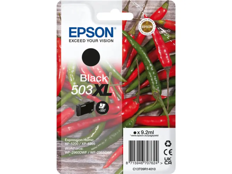 Epson 503XL (C13T09R14010) Ink Cartridge Black High Capacity - Epson ink or toner cartridge