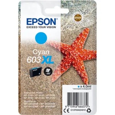 Epson 603XL (C13T03A24010) Ink Cartridge Cyan High Capacity - Epson ink or toner cartridge