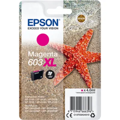 Epson 603XL (C13T03A34010) Ink Cartridge Magenta High Capacity - Epson ink or toner cartridge